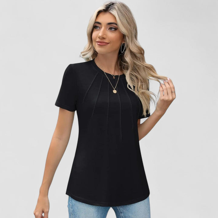 Ninna-Stockholm  | Noelie – Kortärmad topp med sömdetaljer