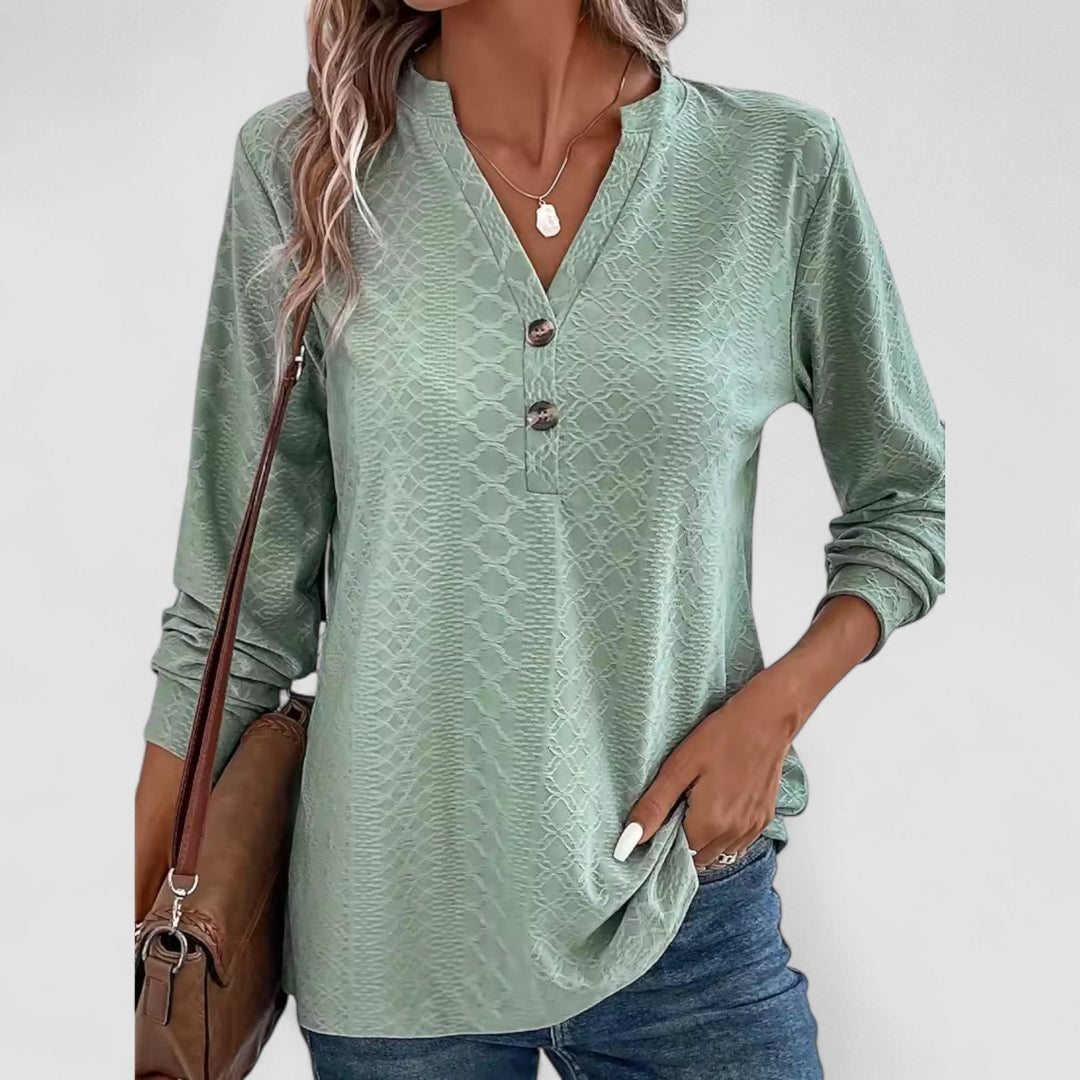 Ninna-Stockholm ™ | Ilse – Topp med knappar och mjukt fall