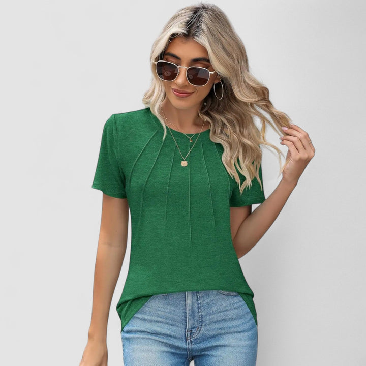 Ninna-Stockholm  | Noelie – Kortärmad topp med sömdetaljer