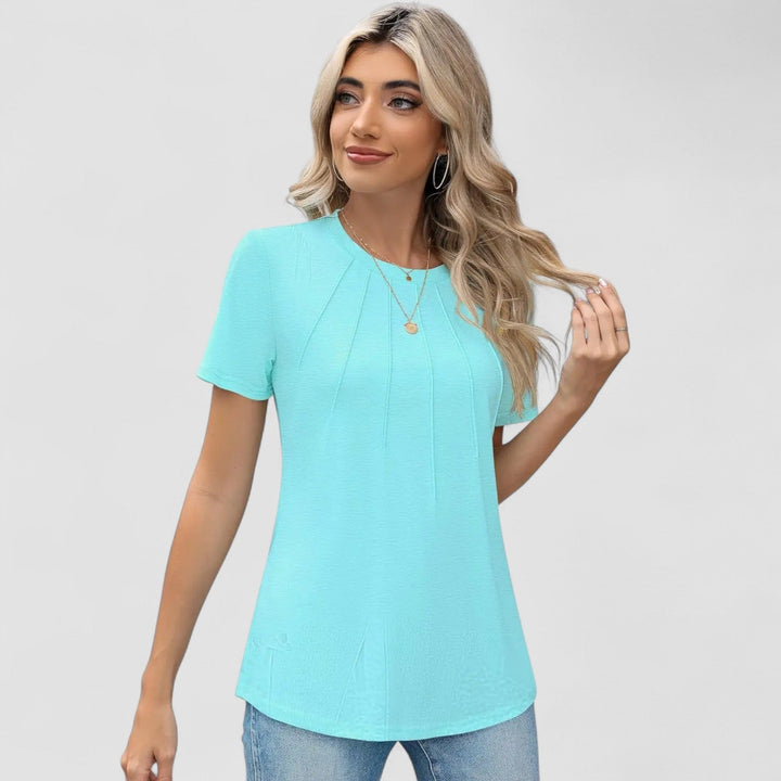 Ninna-Stockholm  | Noelie – Kortärmad topp med sömdetaljer