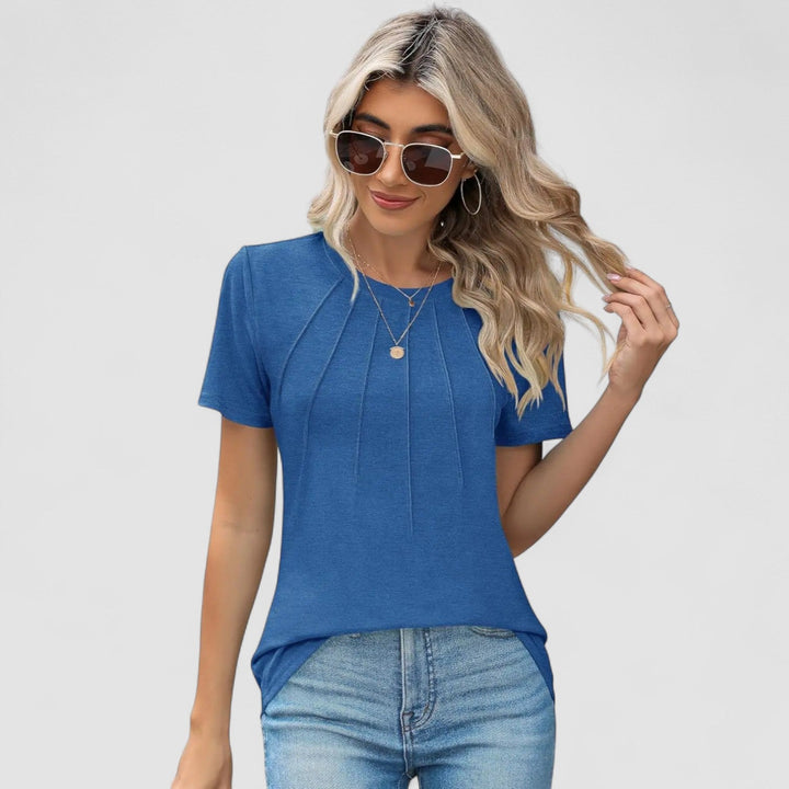 Ninna-Stockholm  | Noelie – Kortärmad topp med sömdetaljer