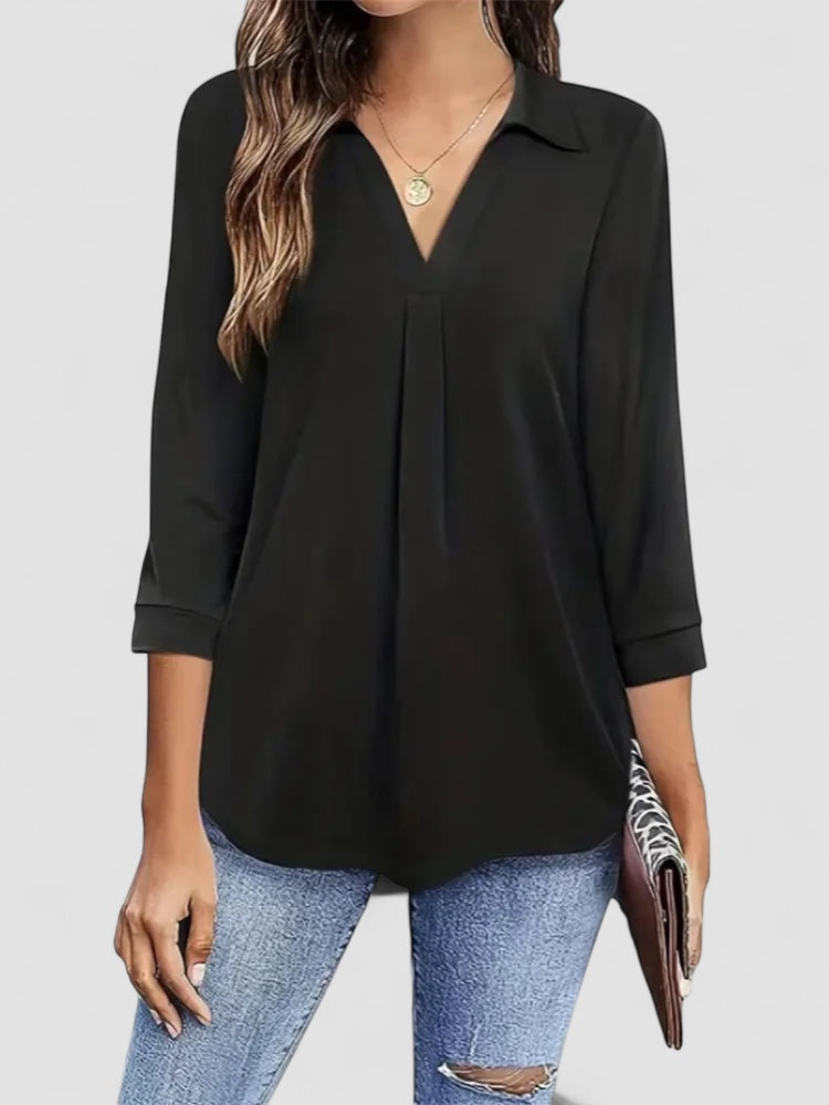 Linnea – Elegant vardagstopp med V-ringning